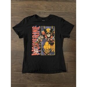 Marvel Wolverine Shirt Mens Large‎ Black Graphic T-Shirt X-Men Superhero Comic